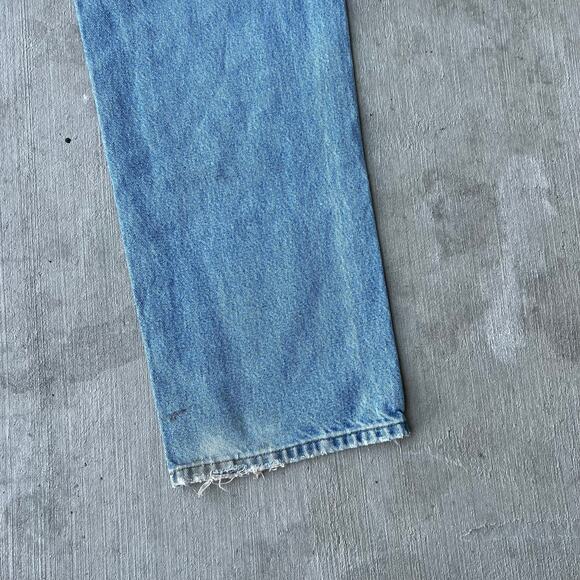 Vintage Y2K Carhartt blue denim jeans double knee work wear carpenter pants - Picture 10 of 12